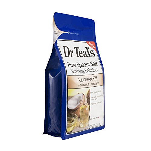Dr Teal'ın Epsom Tuzu 4'lü paket (Toplam 12 lbs) Hindistancevizi Yağı ile Besler ve Korur