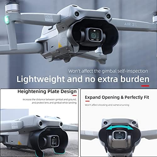 ıEago RC Hava 2 S Lens Koruyucu Kiti: Gimbal Koruyucu Kapak Parlamayı Önlemek Lens Kapağı + Kamera Güneşlik Koruyucu