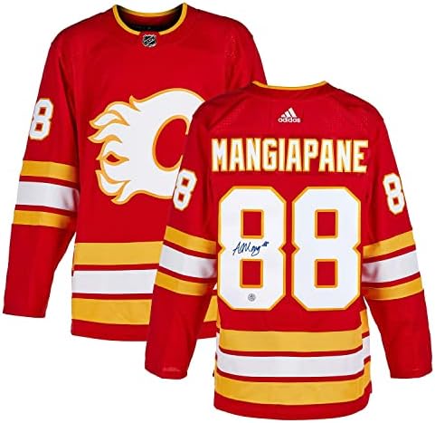 Andrew Mangiapane İmzalı Calgary Flames Adidas Forması-İmzalı NHL Formaları