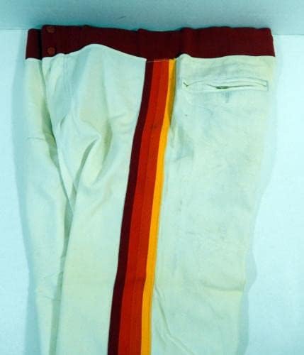 1986 Houston Astros Strech Suba 61 Oyun Kullanılmış Beyaz Pantolon 35-23 DP24397 - Oyun Kullanılmış MLB Pantolon