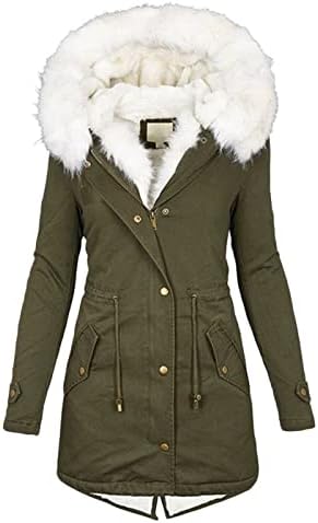 TWGONE Kadın kışlık mont Moda Sıcak Tüy Artı Boyutu Düz Renk Peluş Uzun Kollu Yaka Taklit Ceket
