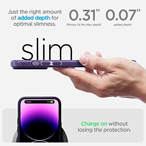 iPhone 14 Pro Max Kılıf için Tasarlanmış Spigen Sıvı Hava Zırhı (2022) -Koyu Mor