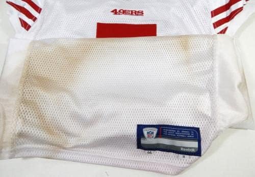 2011 San Francisco 49ers Chris Hogan 5 Oyunu Verilen Beyaz Forma 44 DP26610 - İmzasız NFL Oyunu Kullanılmış Formalar