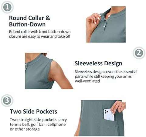 Cakulo kadın Golf Tenis Kıyafetleri Aktif Polo Elbiseler Yaz Salonu Gömlek Elbise Diz Boyu Tulum Düğme Cepler ile