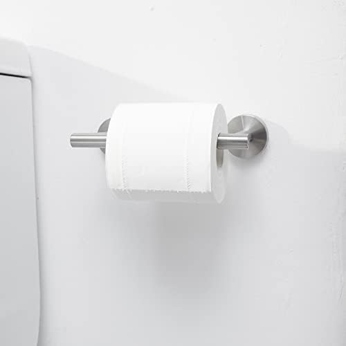 Homevacious Banyo rulo kağıt havlu tutucu Fırçalanmış Nikel SUS 304 Paslanmaz Çelik Çift Post Döner tuvalet kağıdı