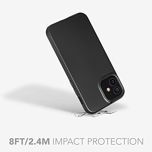 tech21 Evo ince Telefon kılıfı için Apple iPhone 12 ve 12 Pro 5G ile 8 ft. Düşmeye Karşı Koruma, Kömür Siyahı