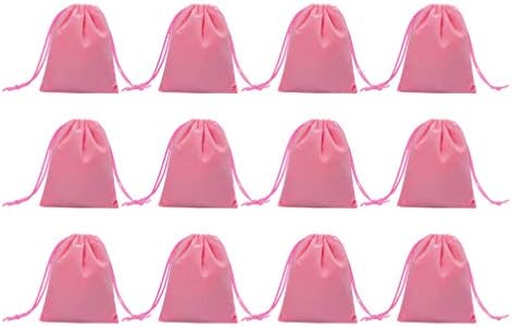 Holıbanna 50 ADET takı çantaları Mini hediye keseleri Şeker Torbalar ikram çantaları Takı İpli Çanta Lüks peluş Ambalaj