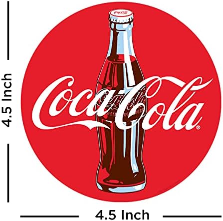 Retro Planet.com - Coca-Cola kırmızı daire şişe vinil etiket, Coca-Cola kabuğu ve sopa çıkartma, Vintage tarzı, dizüstü