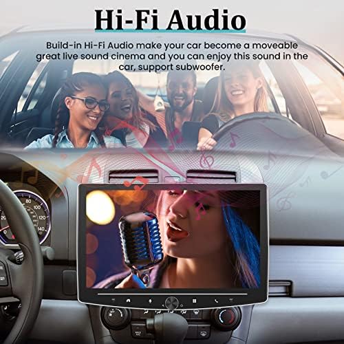 NHOPEEW 2 + 32G 10 inç Tek Din Android Araba Stereo ile Kablosuz Apple Carplay ve Android Oto Yüzer Dokunmatik Radyo