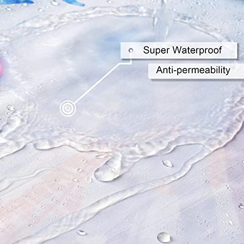DESİHOM Sevimli Denizkızı Duş perde seti Glitter Balık Pulu Kızlar Duş banyo perdeleri Çocuk Banyo Dekor Polyester