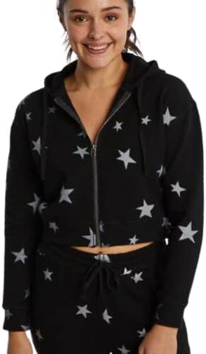 Muhteşem Kadın Siyah Yıldız, Uzun Kollu Kapüşonlu Sweatshirt