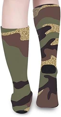 WEEDKEYCAT Glitter askeri kamuflaj Ekip Çorap Yenilik Komik Baskı Grafik Rahat Orta Kalınlıkta İlkbahar Sonbahar ve