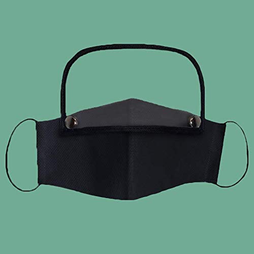 Çıkarılabilir Göz Korumalı COVR Shield Yeniden Kullanılabilir Yüz Maskesi-Siyah-1 Paket