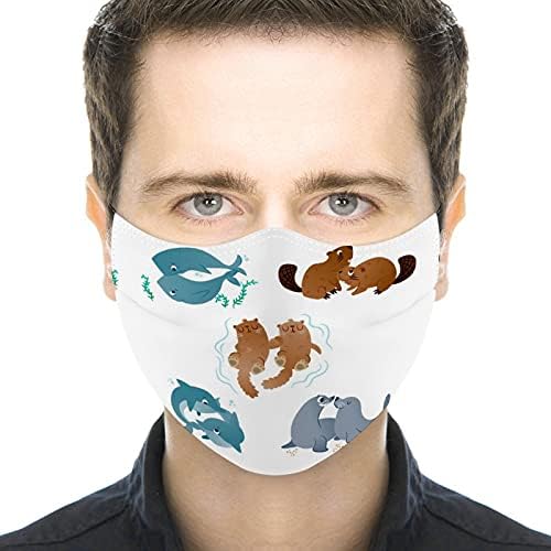 Modern Kullanımlık Yıkanabilir güvenlik Kıyafetleri Maskeleri Toz Ağız Kapakları Baskı Sevimli Çift Hayvan Boyama