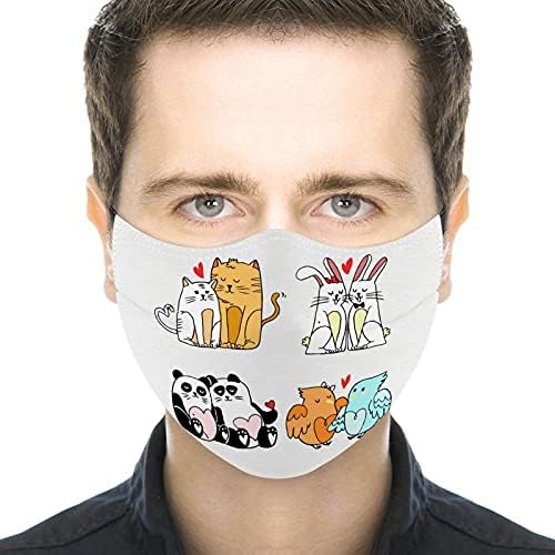 Modern Kullanımlık Yıkanabilir güvenlik Kıyafetleri Maskeleri Toz Ağız Kapakları Baskı Çift Hayvan Boyama Romantizm