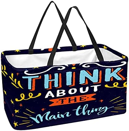 50L Alışveriş Çantaları Mavi Şey Hakkında Ana Şey Katlanabilir Alışveriş Kutusu alışveriş çantası kulplu, Yeniden