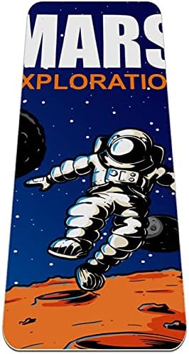 MaMacool Yoga Mat Mars Keşif Astronot Gezegen Çevre Dostu Kaymaz Fitness egzersiz matı Pilates ve Zemin Egzersizleri