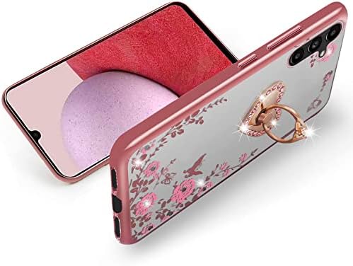 Samsung Galaxy için B-wishy A14 5G / A14 4G Glitter Kristal Kelebek Kalp Çiçek İnce TPU Lüks Bling Sevimli Koruyucu