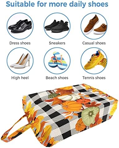 Depolama için ayakkabı çantaları,Şükran Kabak Akçaağaç Yaprakları Seyahat ayakkabı çantası Organizatör Fermuarlı ayakkabı