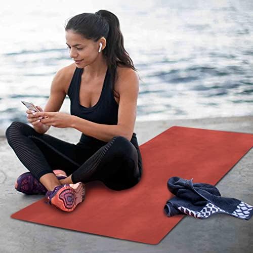 Kıgaı Yoga Mat Turuncu Düz Renk spor matı Çevre Dostu Kaymaz Taşınabilir Katlanabilir Kat Egzersiz Mat Pilates Ev
