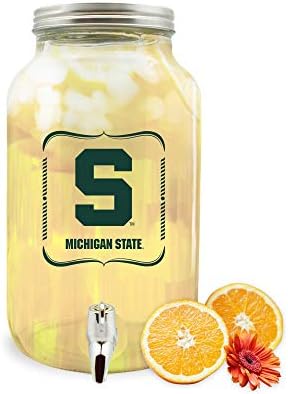 Ördek Evi NCAA Michigan State Spartalılar Cam içecek Dispenseri / Güneş Çay Kavanozu