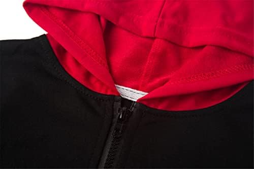 UMocan Çocuk Erkek fermuarlı kapüşonlu svetşört + koşucu pantolonu Seti-Tek Parça Grafik Eşofman Uzun Kollu Ceket