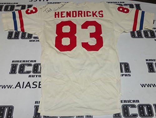 Ted Hendricks İmzalı Oyun Kullanılmış Yıpranmış 1981 Pro Bowl Forması PSA / DNA COA Raiders HOF-İmzasız NFL Oyunu