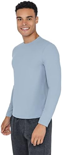 90 Derece Refleks Ultra Yumuşak Ekip Boyun Uzun Kollu Gömlek Erkekler için