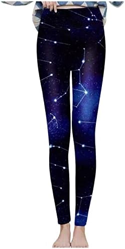 Polar Astarlı Tayt Yıldızlı Gökyüzü Yüksek Bel dinlenme pantolonu Ultra Yumuşak Premium Sıcak Elastik ve Zayıflama