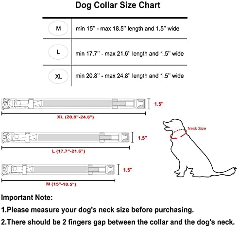ABD Amerikan Bayrağı ile VOLJEE Taktik Köpek Tasması-Naylon Ayarlanabilir K9 Askeri Eğitim Köpek Tasması Saplı Orta