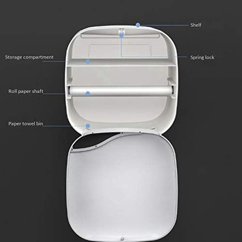 ZLDXDP Duvara Monte rulo kağıt havlu tutucu Doku Kutusu Su Geçirmez tuvalet kağit kutu Rulo kağıt tüp (Renk : E)