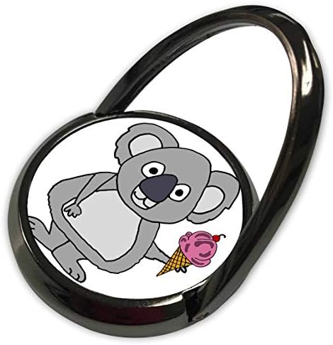 3dRose All Smiles Art - Hayvanlar - Dondurma Külahı Yiyen Sevimli Komik Koala Ayısı Çizgi Film - Telefon Zil Sesi