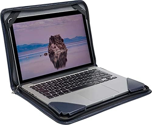 Broonel Mavi Deri Dizüstü Messenger Kılıf-Acer Swift 5 Pro 14 Dizüstü Bilgisayar ile uyumlu