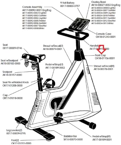 Hydra Fitness Değişimi Ön Kapak OK18-01156-0001 Yaşam Döngüsü Dik Bisikletle Çalışır