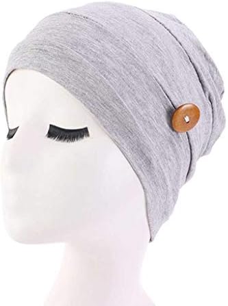 BBSJ Yumuşak Pamuklu Saç Kapaklar Şapka Düğmesi Giyen Maske kulak koruyucu şapka Türban Kadın Uyku Kap Bayanlar Şapkalar