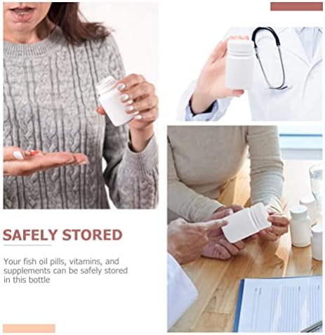 COHEALİ Küçük Hap Kutusu Küçük Hap Kutusu Hap Şişesi Hap Kabı 30 Adet Şişe Plastik Yuvarlak İlaç Tablet Kapları Haftalık