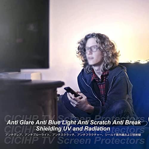 DRİLLYR 32-75 İnç TV Ekran Koruyucu, Anti mavi ışık / Parlama Önleyici Ekran Filtresi Filmi Rahatlatmak Göz Yorgunluğunu