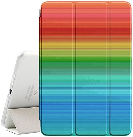 Graphıc4You Gökkuşağı Renkleri Ultra İnce Kılıf Akıllı Kapak Standı [Uyku/Uyandırma Fonksiyonu ile] Apple iPad Hava