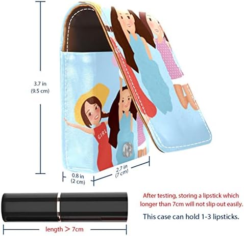 ORYUEKAN Makyaj Ruj Kılıfı Tutucu Mini Çanta Seyahat kozmetik Çantası, Dış Nedime Hediye Düğün Parti Çanta için Ayna