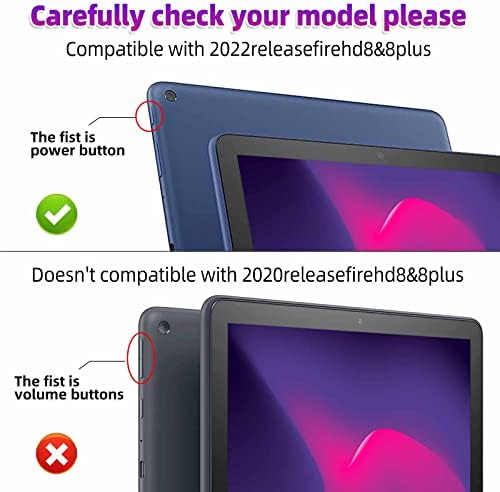 Fire HD 8 Tablet için ROİSKİN & HD 8 Plus Kılıf Kickstand ile 2022 Sürüm 12. Nesil [Çocuk Dostu ] Fire Tablet 8 inç