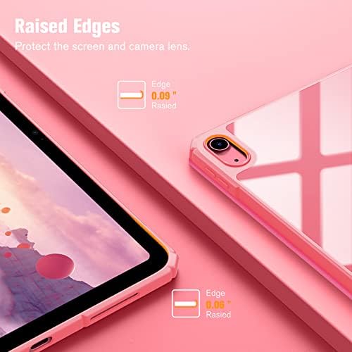 Fintie Slim Case iPad 10th Nesil (2022 Sürümü) 10.9 inç - Darbeye Dayanıklı Akıllı Koruyucu Ayakta Kapak Şeffaf Şeffaf
