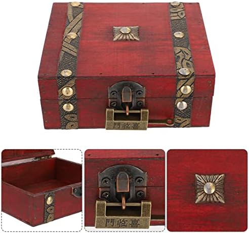 LIOOBO Takı Organizatör Vaka Retro Vintage Ahşap Mücevher Kutusu saklama kutusu Organizatör Konteyner Vaka Göğüs Biblo