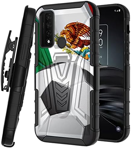 DALUX V Kickstand Kılıf Hibrid Telefon Kılıfı ile Uyumlu Alcatel TCL 30 XE 5G (2022) - Basketbol ABD Bayrağı