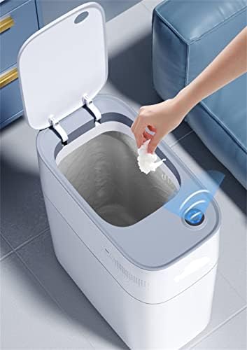 XFGDE Otomatik Torbalama sensörlü çöp kovası Can, 14L Ev Tuvalet Mutfak Akıllı çöp tenekesi Dar Banyo Çöp (Renk :