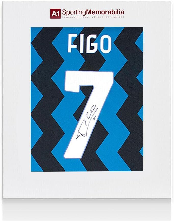 Luis Figo İmzalı Inter Milan Forması-2020-2021, 7 Numara-Hediye Kutusu-İmzalı Futbol Formaları