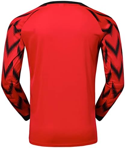dPoıs Çocuk Boys Hızlı Kuru Futbol Kaleci Üstleri Göğüs Sünger Yastıklı T-Shirt Futbol Yarışları Giyim