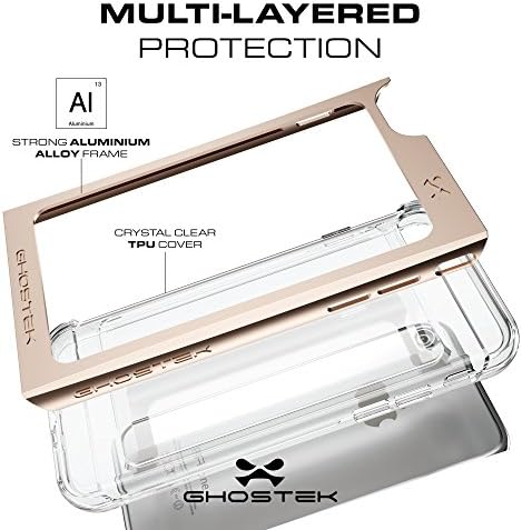 Ghostek Pelerin Şeffaf iPhone SE 2020, iPhone 8, Metal Tampon Tasarımlı iPhone 7 Kılıf Darbeye Dayanıklı Ağır Koruma