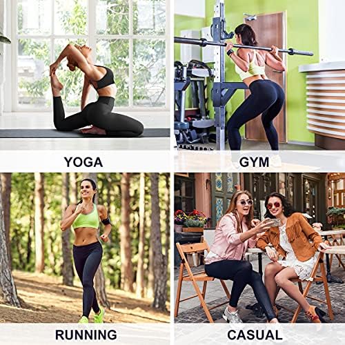 vısesunny kadın Yoga Pantolon Yüksek Belli Karın Kontrol Olmayan See-Through Koşu Egzersiz Tayt Cepler ile Atletik