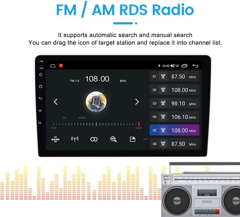 Android 10 Araba Radyo Stereo Ford Focus 2 için 2004-2011, Biorunn 9 8 Çekirdekli Araba GPS Navi Kablosuz Araba Oynatma