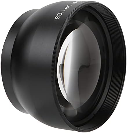 Telefoto Lens, 49mm 2X Büyütme HD Telefoto Lens, alüminyum Alaşım Tele Lens için 49mm Kamera Lens ve 62mm Filtre
